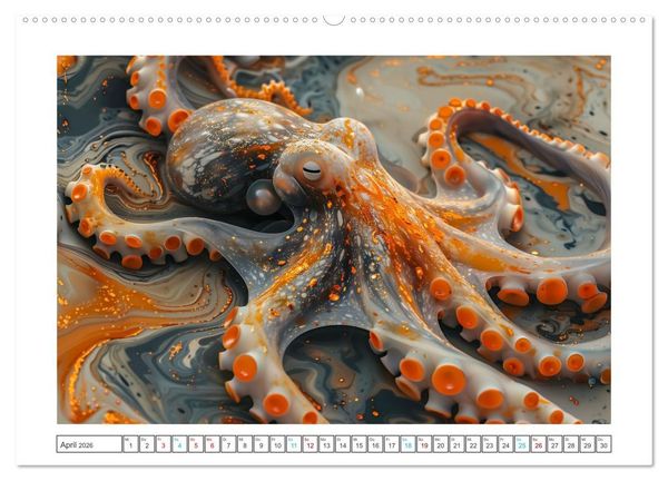 Produktbild: Mamorkunst (Wandkalender 2026 DIN A2 quer), CALVENDO Monatskalender