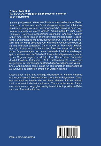 Produktbild: Die klinische Wertigkeit biochemischer Faktoren beim Polytrauma