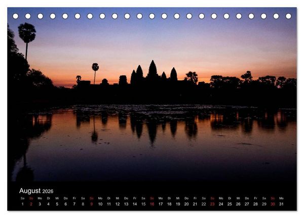 Produktbild: Kambodscha: das K&ouml;nigreich der Wunder (Tischkalender 2026 DIN A5 quer), CALVENDO Monatskalender