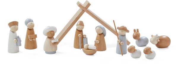 Produktbild: HABA 2014250001 - Weihnachtskrippe, 13-teilig, Holz
