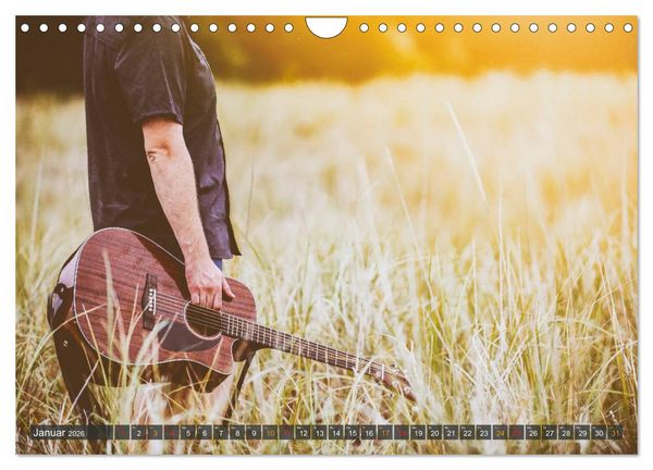 Produktbild: Gitarre - Freiheit Tr&auml;ume (Wandkalender 2026 DIN A4 quer), CALVENDO Monatskalender