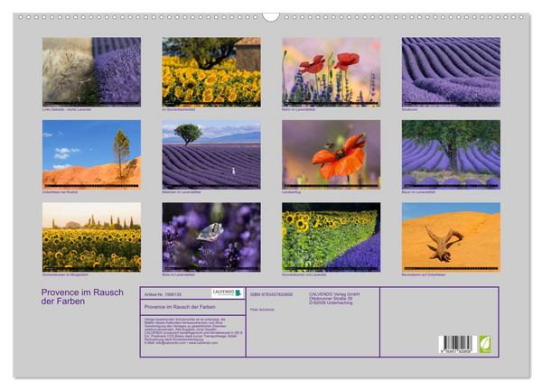 Produktbild: Provence im Rausch der Farben (Wandkalender 2026 DIN A2 quer), CALVENDO Monatskalender