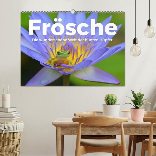 Produktbild: Fr&ouml;sche - Die wundersch&ouml;ne Welt der bunten H&uuml;pfer. (Wandkalender 2026 DIN A2 quer), CALVENDO Monatskalender