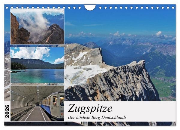 Produktbild: Zugspitze - Der h&ouml;chste Berg Deutschlands (Wandkalender 2026 DIN A4 quer), CALVENDO Monatskalender