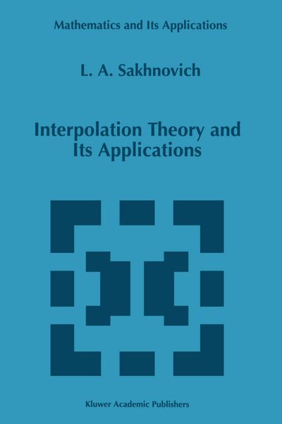 Produktbild: Interpolation Theory and Its Applications