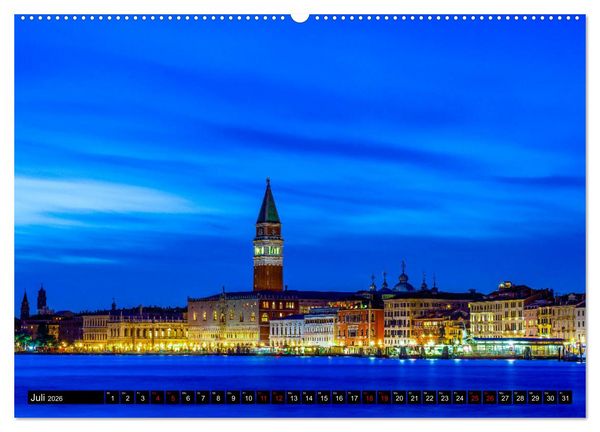 Produktbild: Venedig - Pal&auml;ste, Br&uuml;cken und Kan&auml;le (Wandkalender 2026 DIN A2 quer), CALVENDO Monatskalender