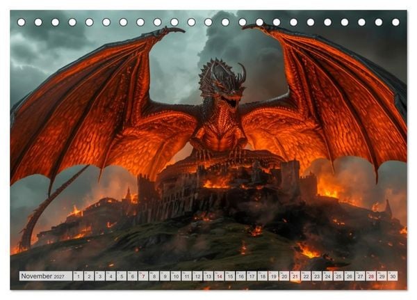 Produktbild: Beowulf &ndash; Die Saga des Drachenbezwingers (Tischkalender 2027 DIN A5 quer), CALVENDO Monatskalender