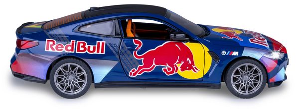Produktbild: BMW M4 Diecast 1:24 blau inkl. Knopfzellen