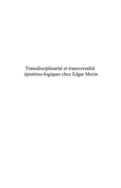 Produktbild: Transdisciplinarite et transversalite -