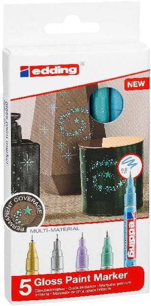 Produktbild: edding 780 Glanzlackmarker 5er Set spezial