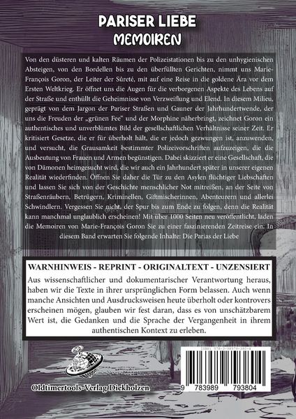 Produktbild: Pariser Liebe - Memoiren Der Chef der Pariser Sicherheitspolizei (Surete) ermittelt Teil 3
