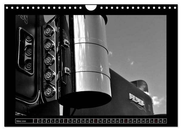 Produktbild: Kenworth W900A EXTHD - in schwarzwei&szlig; (Wandkalender 2026 DIN A4 quer), CALVENDO Monatskalender