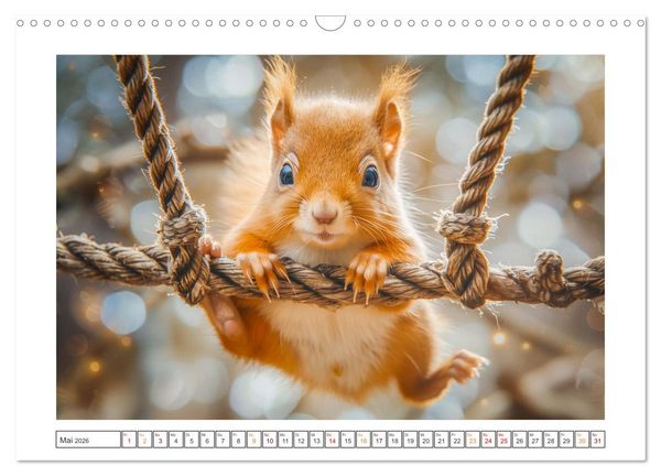 Produktbild: Lustige Eichh&ouml;rnchen (Wandkalender 2026 DIN A3 quer), CALVENDO Monatskalender