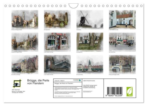 Produktbild: Br&uuml;gge, die Perle von Flandern (Wandkalender 2026 DIN A4 quer), CALVENDO Monatskalender