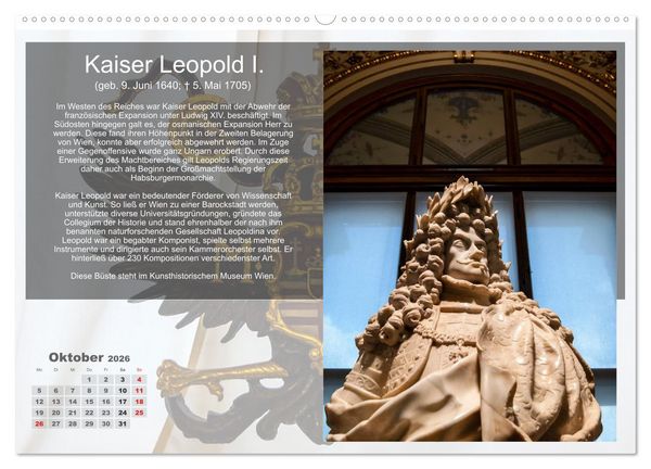 Produktbild: Auf den Spuren der Habsburger (Wandkalender 2026 DIN A2 quer), CALVENDO Monatskalender