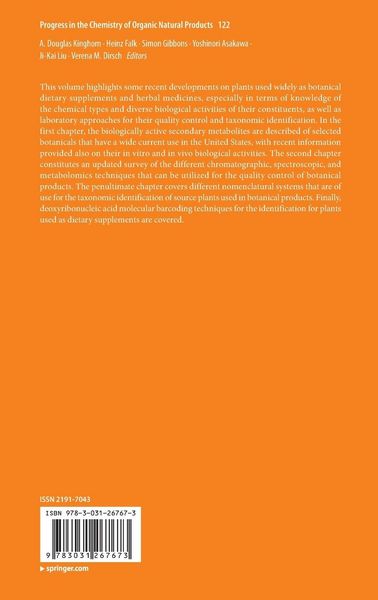 Produktbild: Progress in the Chemistry of Organic Natural Products 122