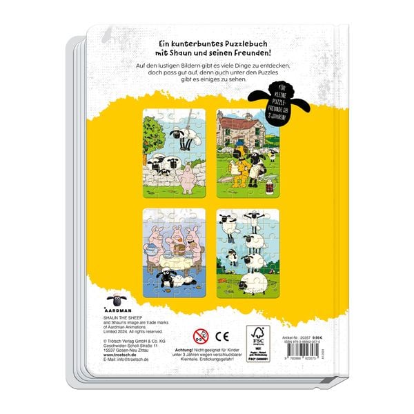 Produktbild: Tr&ouml;tsch Shaun das Schaf Puzzlebuch
