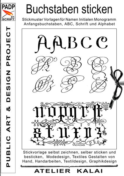 Produktbild: PADP-Script 001: Buchstaben sticken