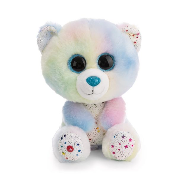 Produktbild: NICI - Kuscheltier GLUBSCHIS B&auml;r Regenbogen Snoomi 25cm schlenkernd