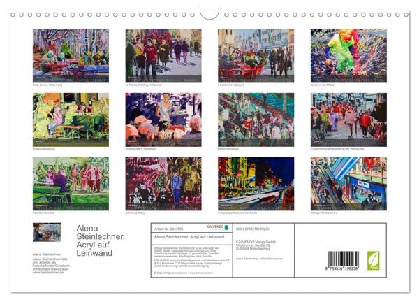 Produktbild: Alena Steinlechner, Acryl auf Leinwand (Wandkalender 2026 DIN A3 quer), CALVENDO Monatskalender
