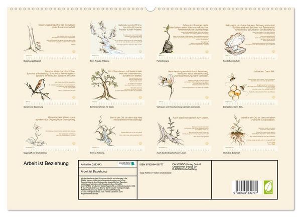 Produktbild: Arbeit ist Beziehung (hochwertiger Premium Wandkalender 2027 DIN A2 quer), Kunstdruck in Hochglanz