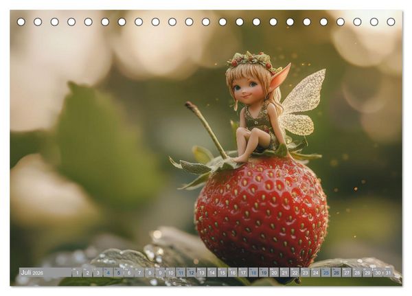 Produktbild: Niedliche Naturwesen (Tischkalender 2026 DIN A5 quer), CALVENDO Monatskalender