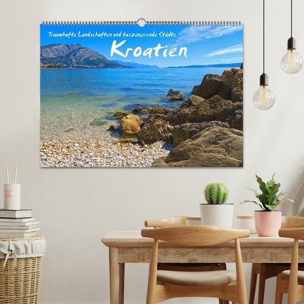 Produktbild: Kroatien - Traumhafte Landschaften und faszinierende St&auml;dte (Wandkalender 2026 DIN A2 quer), CALVENDO Monatskalender