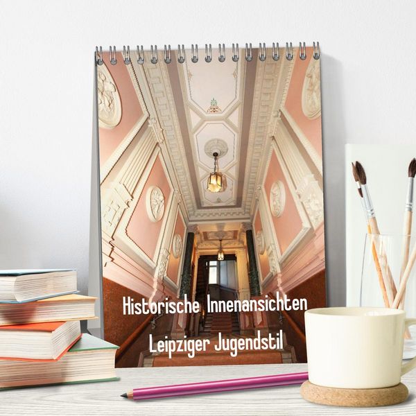 Produktbild: Historische Innenansichten - Leipziger Jugendstil (Tischkalender 2026 DIN A5 hoch), CALVENDO Monatskalender