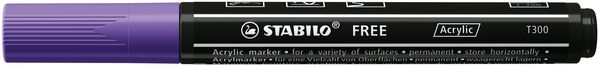 Produktbild: STABILO Acrylmarker, FREE Acrylic T300, Strichbreite 2-3 mm, violett