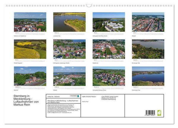 Produktbild: Sternberg in Mecklenburg - Luftaufnahmen von Markus Rein (Wandkalender 2026 DIN A2 quer), CALVENDO Monatskalender