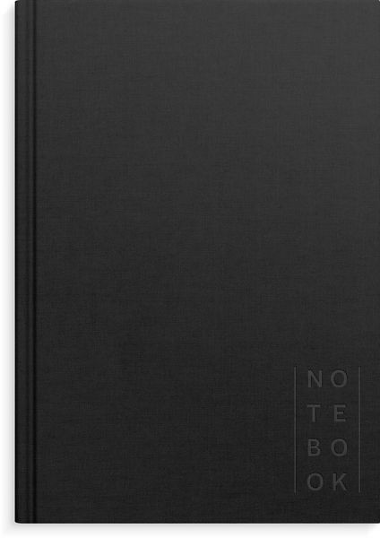 Produktbild: Burde Notizbuch Textil schwarz liniert A5