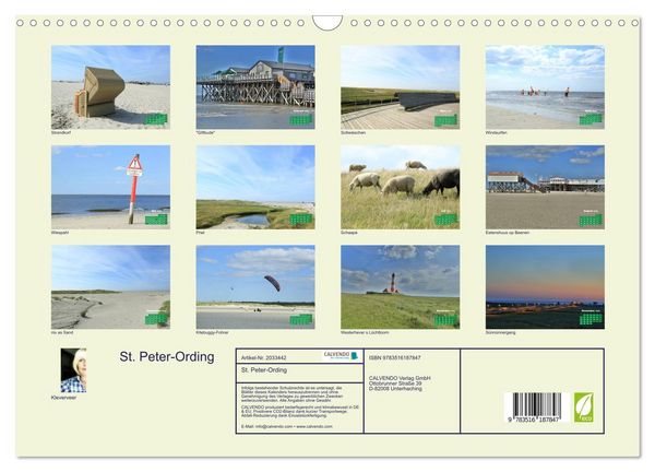 Produktbild: St. Peter-Ording (Wandkalender 2026 DIN A3 quer), CALVENDO Monatskalender