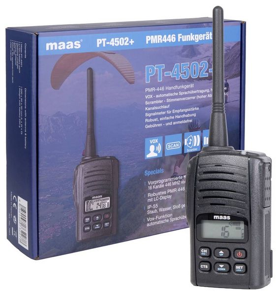 Produktbild: MAAS Elektronik MAAS PT-4502 PMR-446 Handfunkger&auml;t 1963 PMR-Handfunkger&auml;t