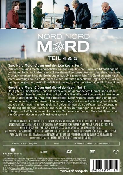 Produktbild: Nord Nord Mord - Cl&uuml;ver und der tote Koch/Cl&uuml;ver und die wilde Nacht