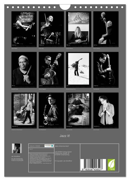 Produktbild: Jazz it! (Wandkalender 2026 DIN A4 hoch), CALVENDO Monatskalender