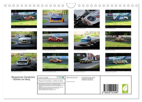 Produktbild: Bergrennen Osnabr&uuml;ck &ndash; Boliden am Berg (Wandkalender 2026 DIN A4 quer), CALVENDO Monatskalender