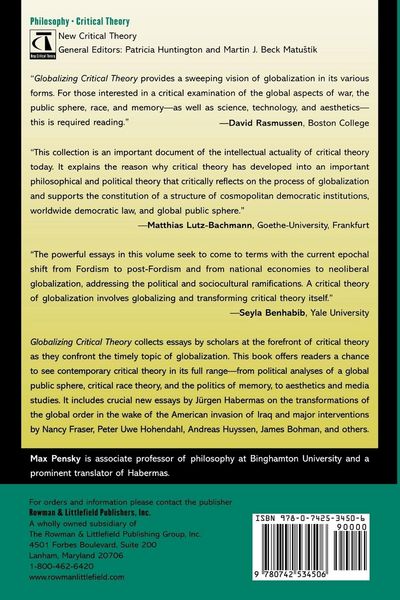 Produktbild: Globalizing Critical Theory