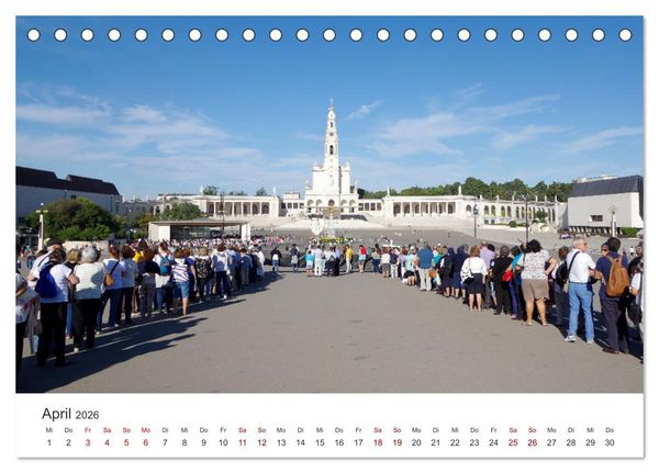 Produktbild: Fatima: Ein Besuch in Portugals heiligem Herz (Tischkalender 2026 DIN A5 quer), CALVENDO Monatskalender