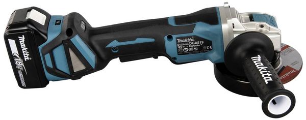 Produktbild: Makita DGA519RTJ Akku-Winkelschleifer 125 mm inkl. 2. Akku, inkl. Ladeger&auml;t 18 V 5 Ah