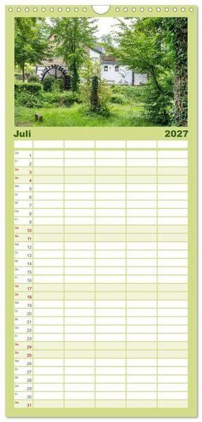 Produktbild: Familienplaner 2027 - Romantisches Wegberg mit 5 Spalten (Wandkalender, 21 x 45 cm) CALVENDO