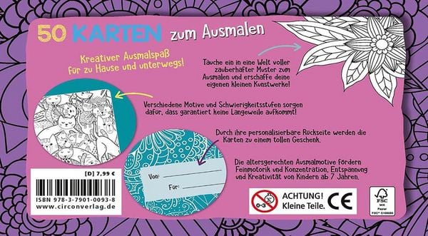 Produktbild: 50 Karten zum Ausmalen - Kreative Muster