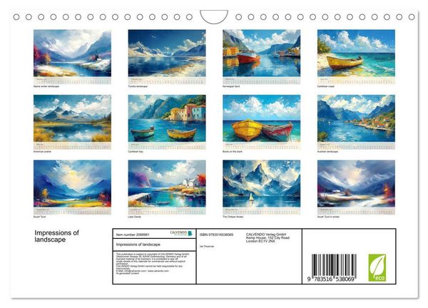 Produktbild: Impressions of landscape (Wall Calendar 2026 DIN A4 landscape), CALVENDO 12 Month Wall Calendar