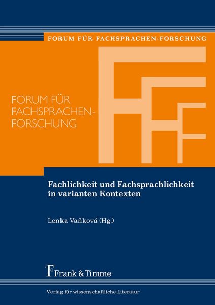 Produktbild: Fachlichkeit und Fachsprachlichkeit in varianten Kontexten