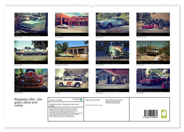 Produktbild: Roadside USA - Die guten Jahre sind vorbei (hochwertiger Premium Wandkalender 2026 DIN A2 quer), Kunstdruck in Hochglanz