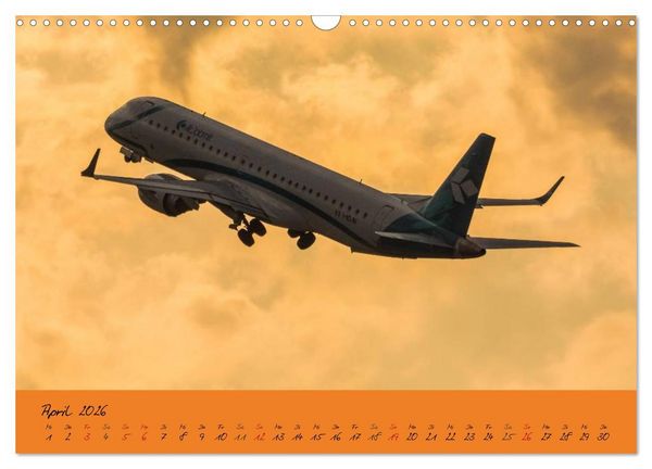 Produktbild: Flugzeuge im Abendlicht (Wandkalender 2026 DIN A3 quer), CALVENDO Monatskalender
