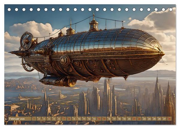 Produktbild: Steampunk - Mensch und Maschine (Tischkalender 2026 DIN A5 quer), CALVENDO Monatskalender
