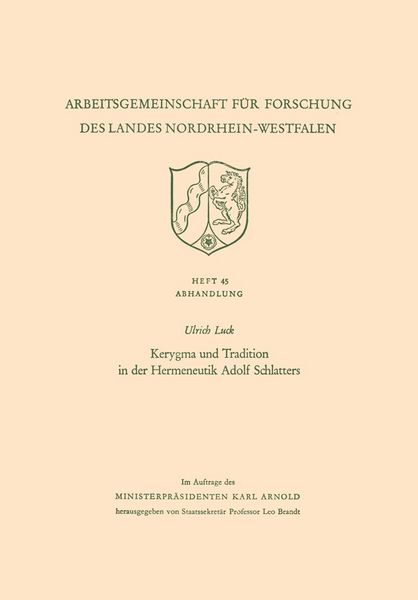 Produktbild: Kerygma und Tradition in der Hermeneutik Adolf Schlatters