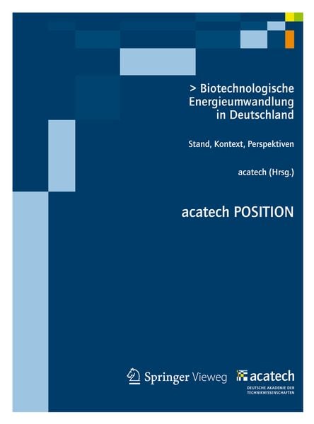 Produktbild: Biotechnologische Energieumwandlung in Deutschland