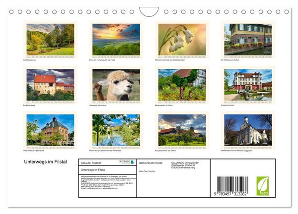 Produktbild: Unterwegs im Filstal (Wandkalender 2026 DIN A4 quer), CALVENDO Monatskalender