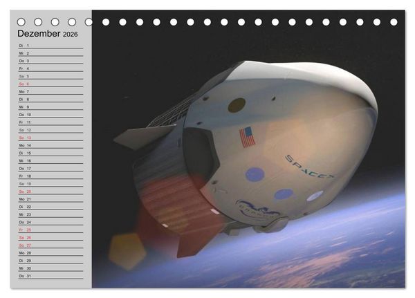 Produktbild: Space Shuttle. Impressionen aus der Raumfahrt (Tischkalender 2026 DIN A5 quer), CALVENDO Monatskalender